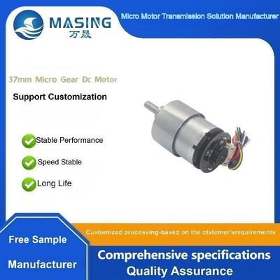 Giá tốt. Nhà sản xuất động cơ 37mm Gear 12v 24v Tốc độ tùy chỉnh, mô-tơ bánh răng 520 DC với bộ mã hóa cho robot trực tuyến