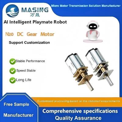 Harga yang bagus Motor N20 dengan Gearbox Torsi Tinggi Kebisingan Rendah Magnet Permanen Micro DC Gear Motor untuk Robot AI on line