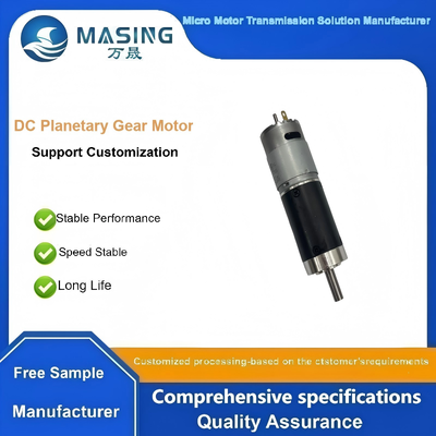 قیمت خوب موتور چرخ دار 12 ولت DC 100RPM 28mm گیربکس سیاره ای برای ماشین های تجاری مواد غذایی آنلاین